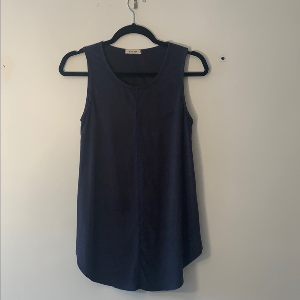 Navy Blue suede top